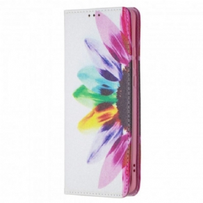 Cover Huawei P50 Pro Flip Cover Akvarelblomst