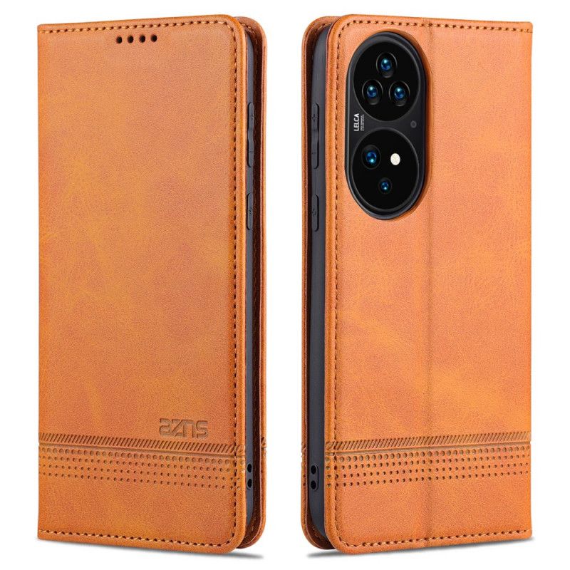 Cover Huawei P50 Pro Flip Cover Azns Læderstil