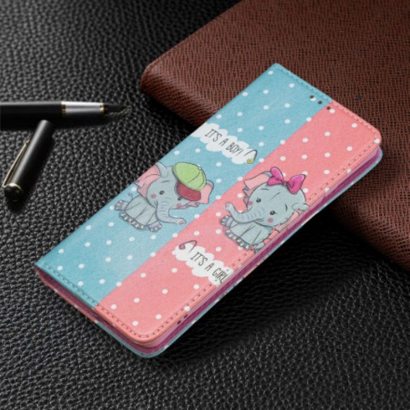 Cover Huawei P50 Pro Flip Cover Babyelefanter