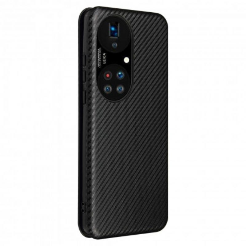 Cover Huawei P50 Pro Flip Cover Kulfiber