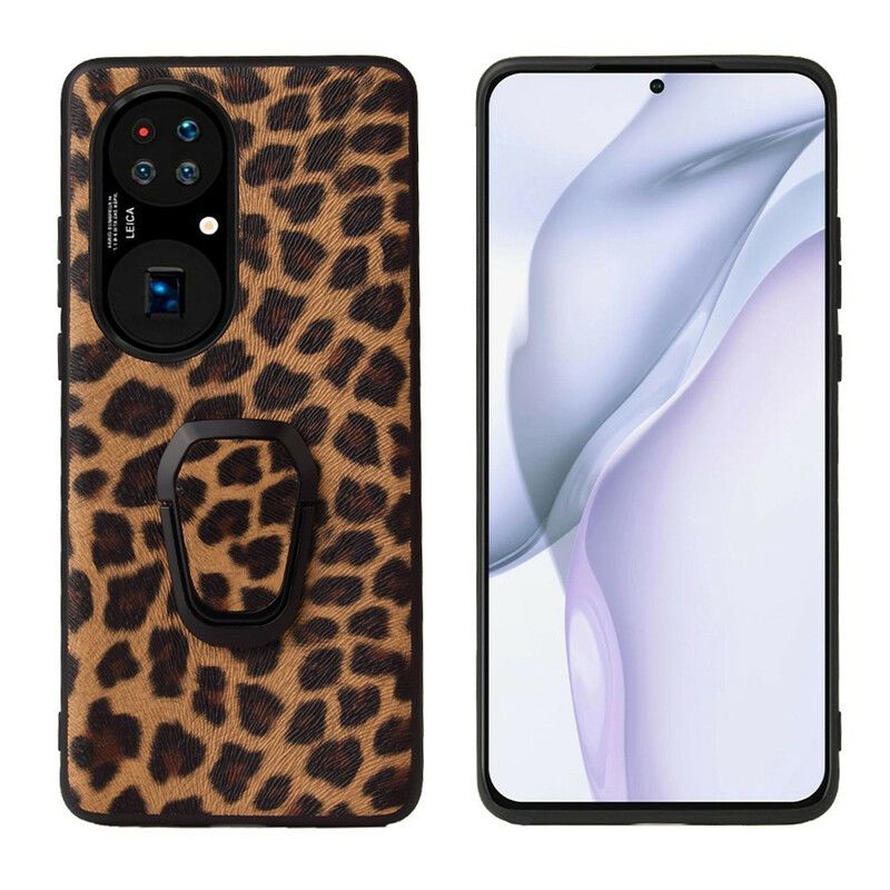 Cover Huawei P50 Pro Ringstøtte I Leopardstil