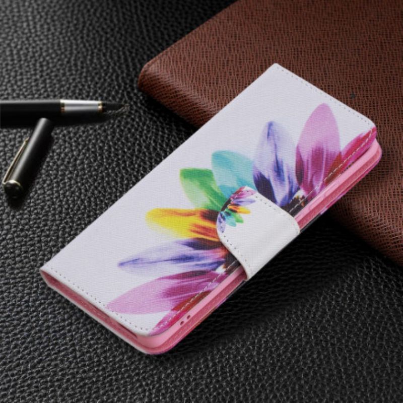 Flip Cover Huawei P50 Pro Akvarelblomst