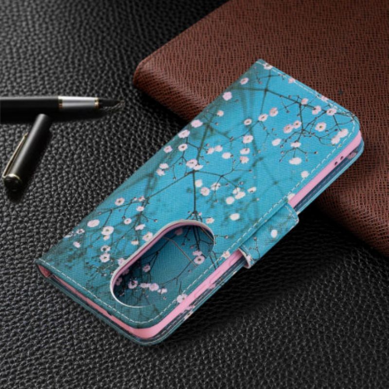 Flip Cover Huawei P50 Pro Blomstrende Træ