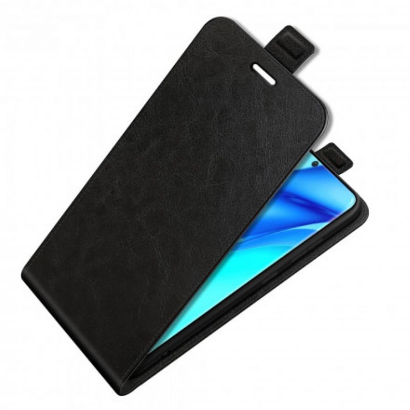 Læder Cover Huawei P50 Pro Flip Cover Lodret Flap Lædereffekt