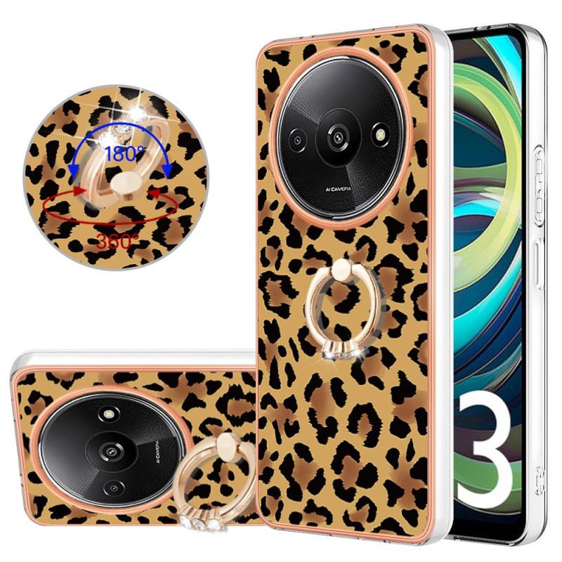 Cover Poco C61 Leopardprint Ringholder