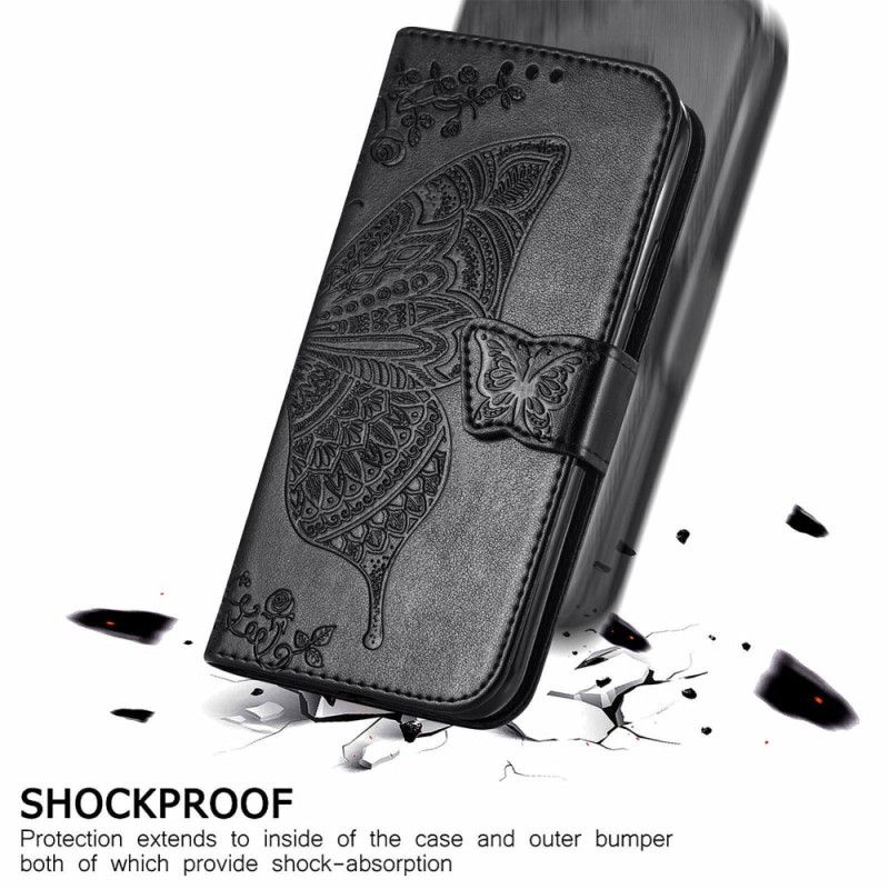 Flip Cover Poco C61 Barok Sommerfugl Med Rem