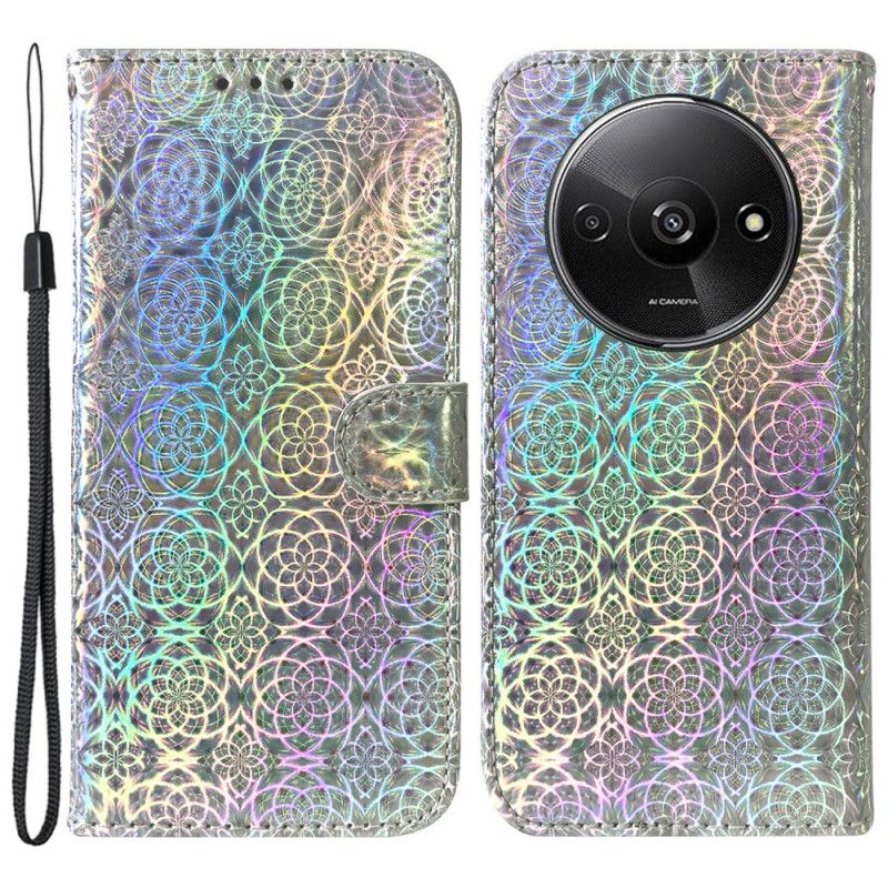 Flip Cover Poco C61 Strappy Disco Style