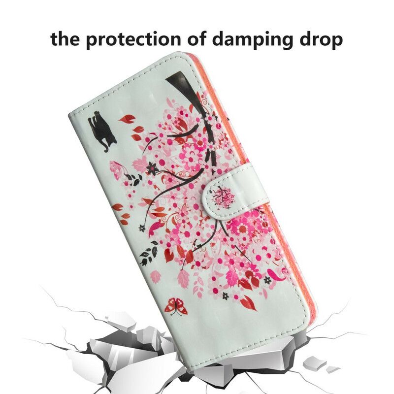 Læder Cover Samsung Galaxy A9 Pink Træ