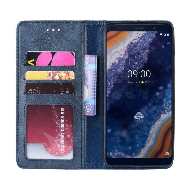 Cover Nokia 9 PureView Flip Cover Stylet Vintage Lædereffekt