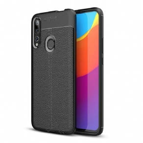 Cover Huawei P Smart Z / Honor 9X Dobbelt Linje Litchi Lædereffekt