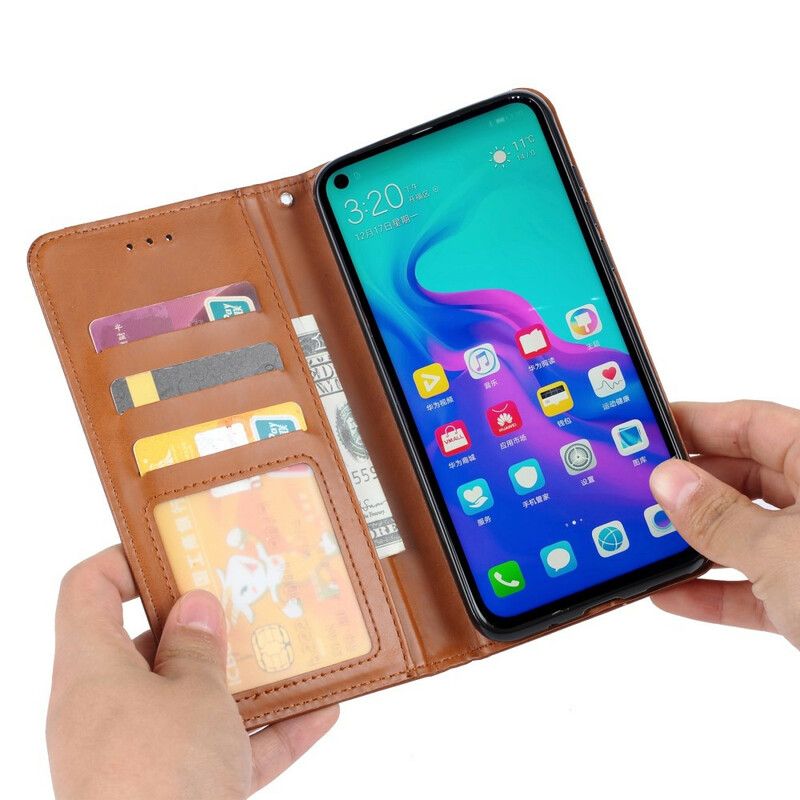 Cover Huawei P Smart Z / Honor 9X Flip Cover Faux Læder Kortholder