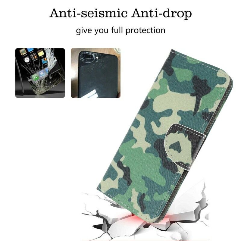 Flip Cover Huawei P Smart Z / Honor 9X Militær Camouflage