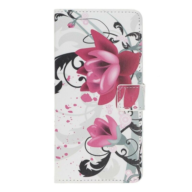 Flip Cover Huawei P Smart Z / Honor 9X Tropiske Blomster