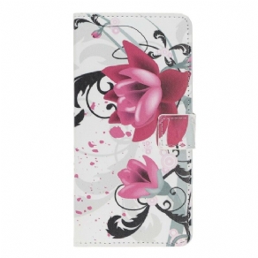 Flip Cover Huawei P Smart Z / Honor 9X Tropiske Blomster