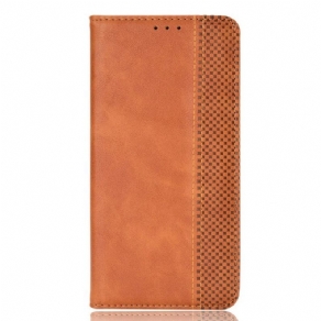 Cover Xiaomi Redmi Note 12 4G Flip Cover Stiliseret Læderstil