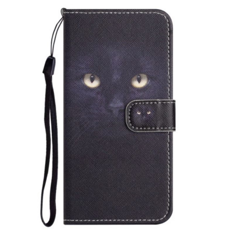 Flip Cover Xiaomi Redmi Note 12 4G Green Eyed Cat Med Snor