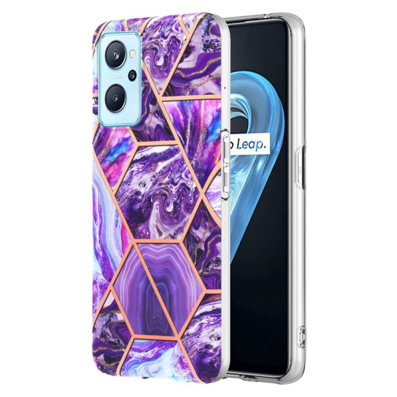 Cover Realme 9i Blinkende Geometrisk Marmor