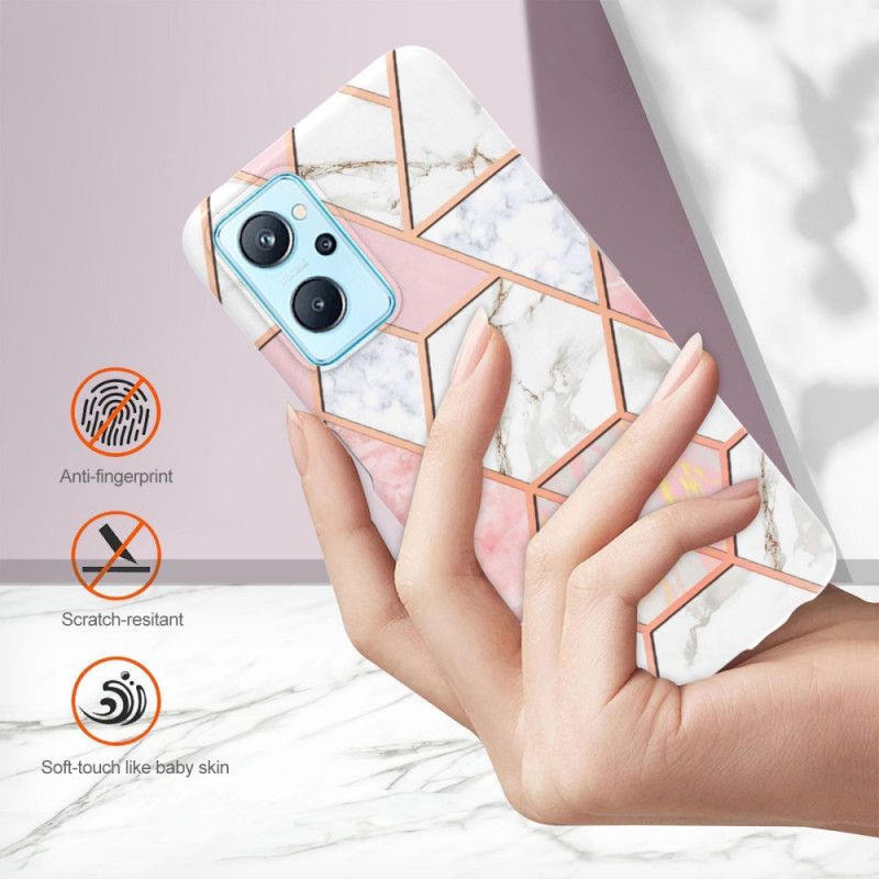 Cover Realme 9i Blinkende Geometrisk Marmor