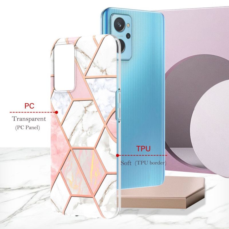 Cover Realme 9i Blinkende Geometrisk Marmor