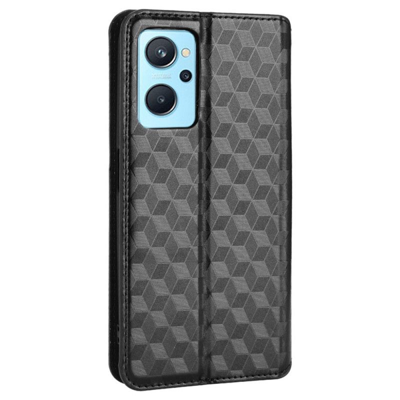 Cover Realme 9i Flip Cover 3d Kube Trykt