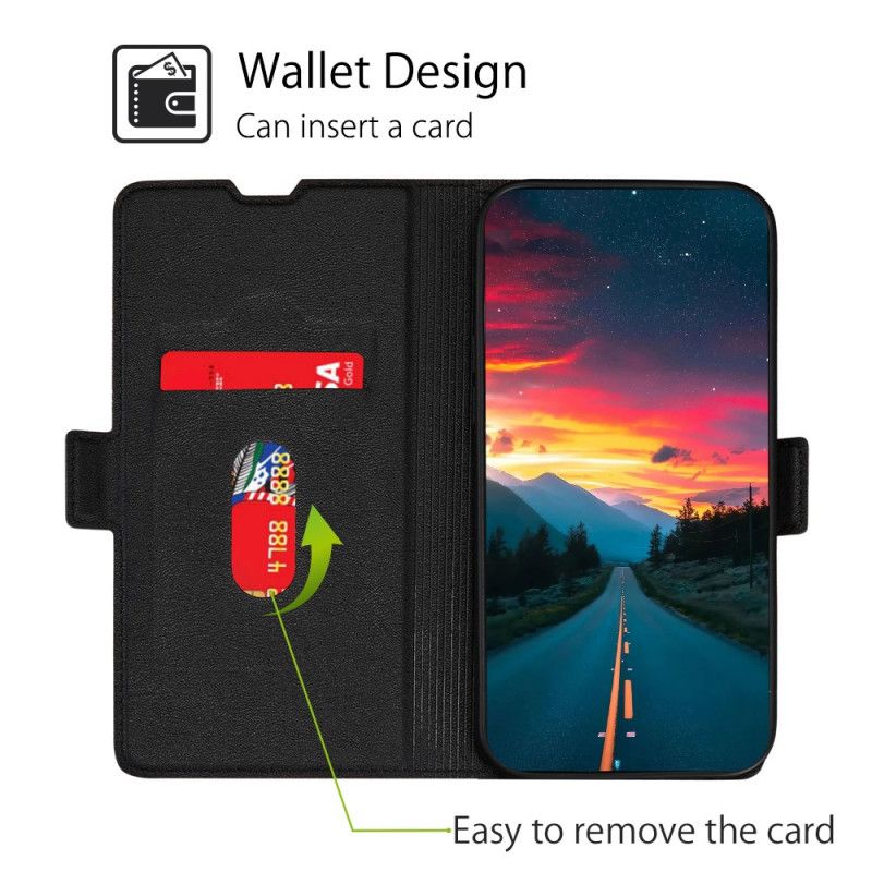 Cover Realme 9i Flip Cover Ultra Tynd Imiteret Læderstil