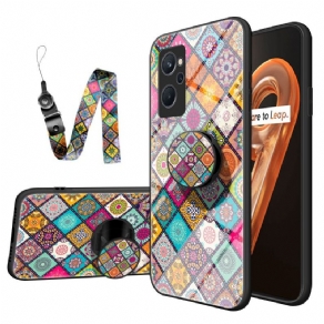 Cover Realme 9i Magnetisk Patchworkholder