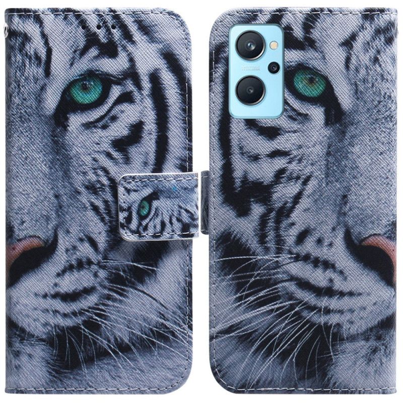 Flip Cover Realme 9i Hvid Tiger