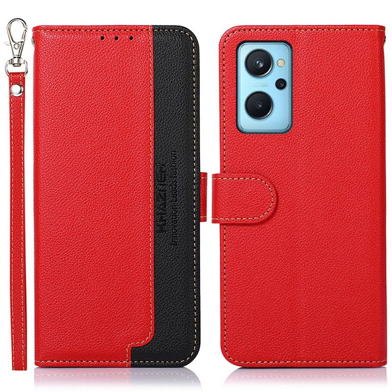 Flip Cover Realme 9i Khazneh Bicolor Bladholder