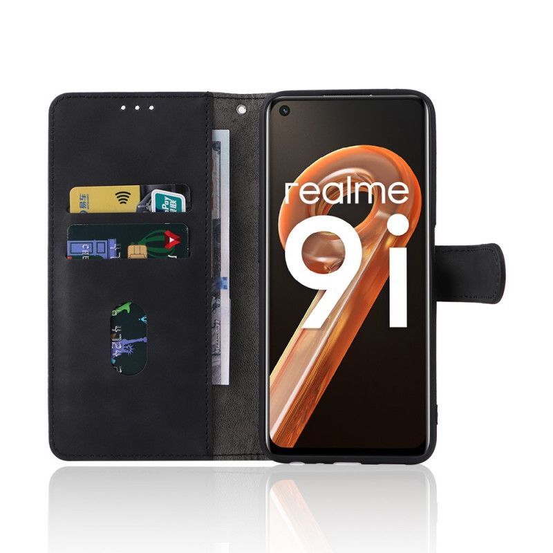 Flip Cover Realme 9i Soft Skin Lanyard