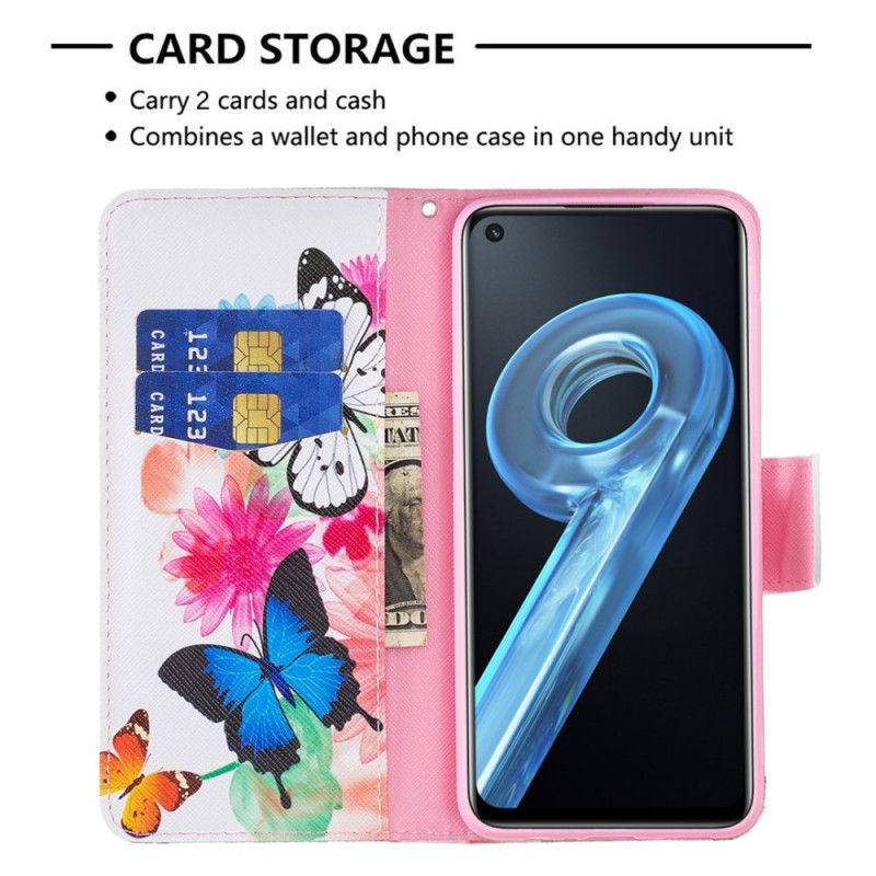 Flip Cover Realme 9i Sommerfugle