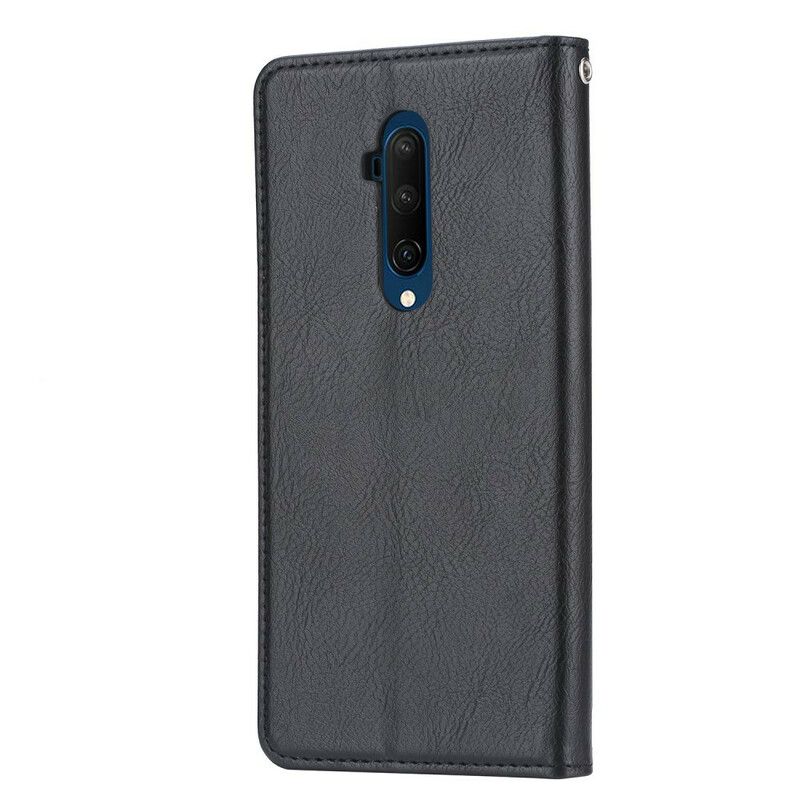 Cover OnePlus 7T Pro Flip Cover Faux Læder Kortholder