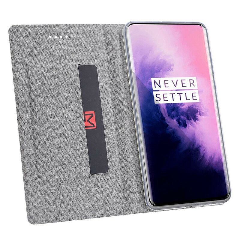 Cover OnePlus 7T Pro Flip Cover Tekstureret