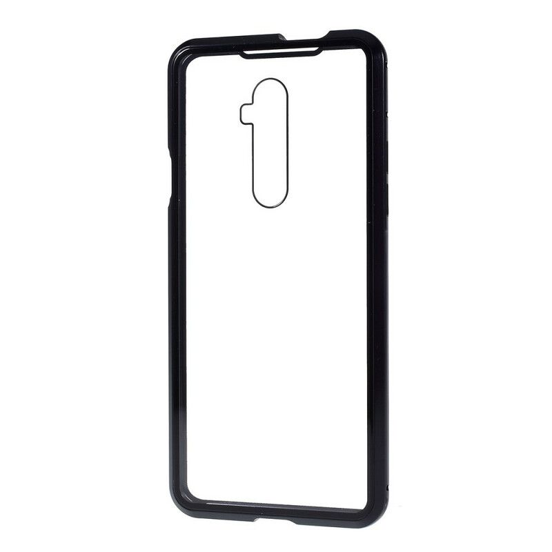 Cover OnePlus 7T Pro Metalkanter Og Hærdet Glas