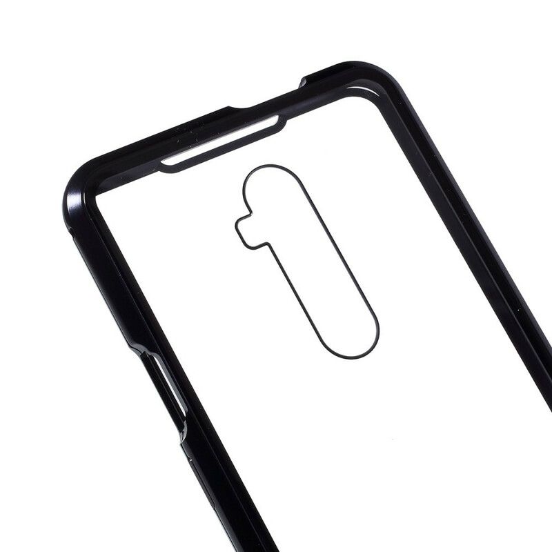 Cover OnePlus 7T Pro Metalkanter Og Hærdet Glas