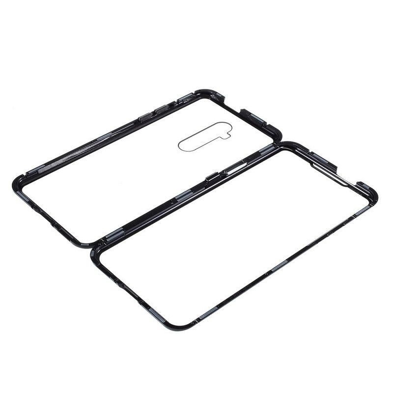 Cover OnePlus 7T Pro Metalkanter Og Hærdet Glas