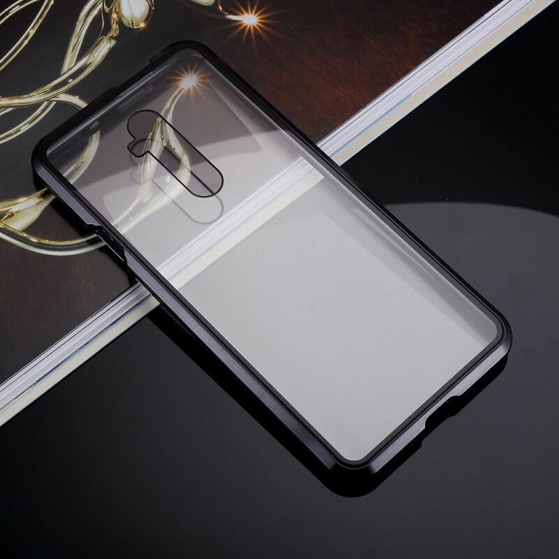 Cover OnePlus 7T Pro Metalkanter Og Hærdet Glas