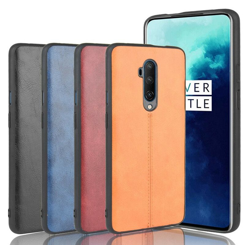 Cover OnePlus 7T Pro Søm Lædereffekt