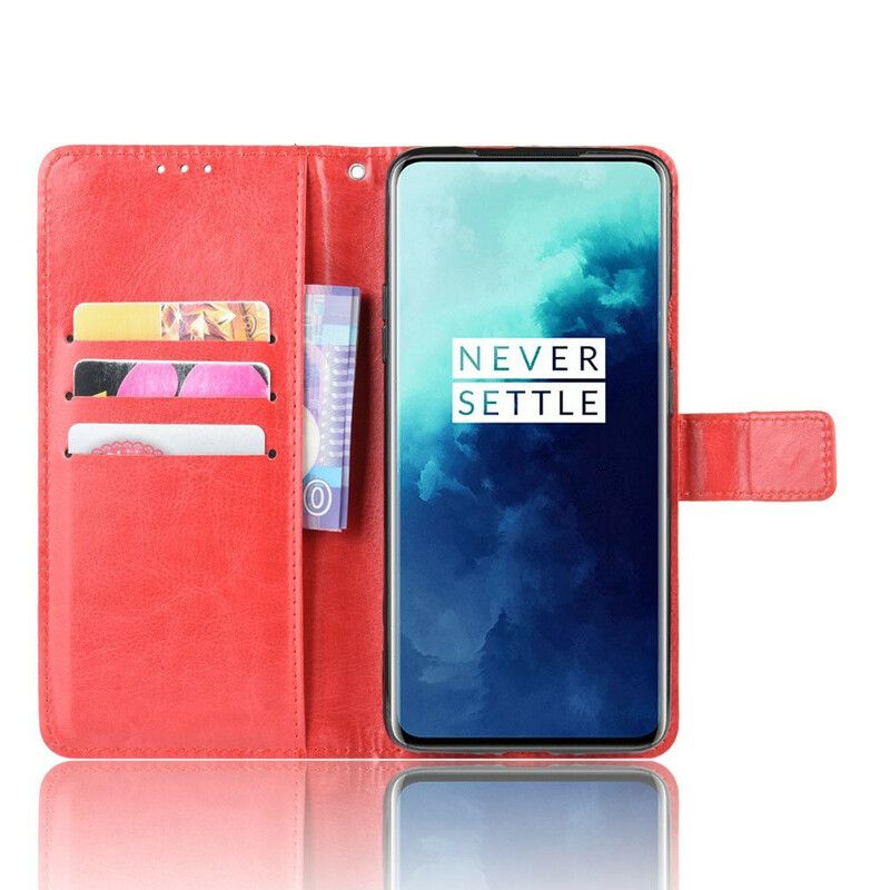 Flip Cover OnePlus 7T Pro Flashy Imiteret Læder