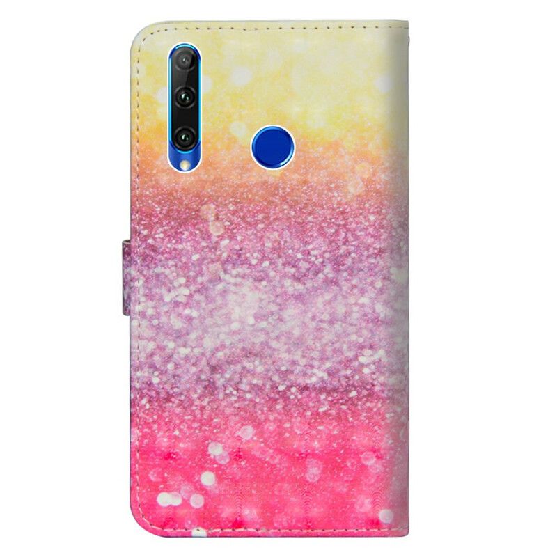 Flip Cover Honor 20 Lite / 20e Magenta Glitter Gradient