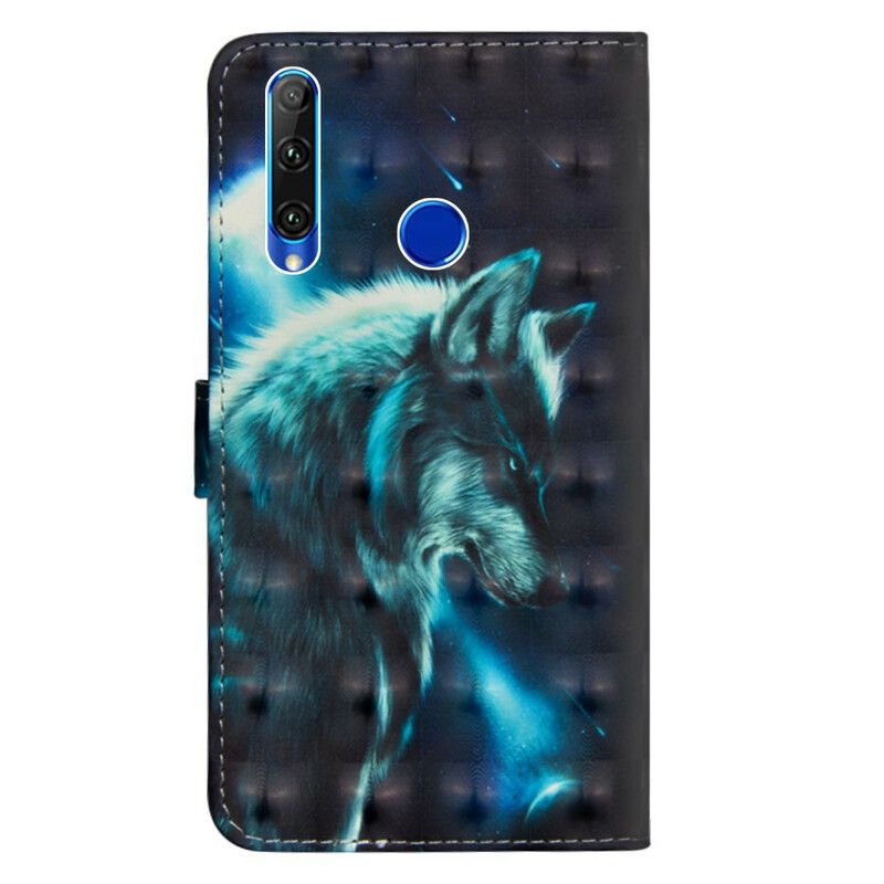 Flip Cover Honor 20 Lite / 20e Majestisk Ulv