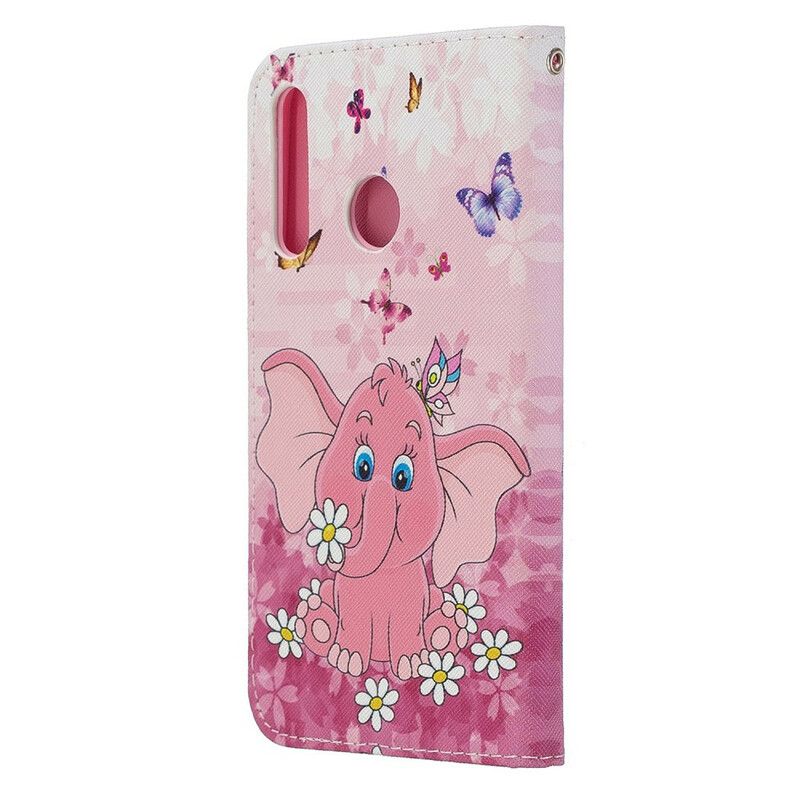 Flip Cover Honor 20 Lite / 20e Med Snor Sjov Elefant Med Rem