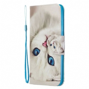 Flip Cover Honor 20 Lite / 20e Med Snor Thong Blue Eyed Cat