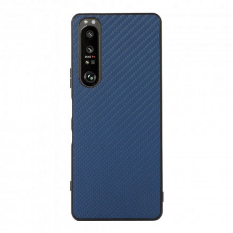 Cover Sony Xperia 1 III Carbon Fiber Texture Lædereffekt