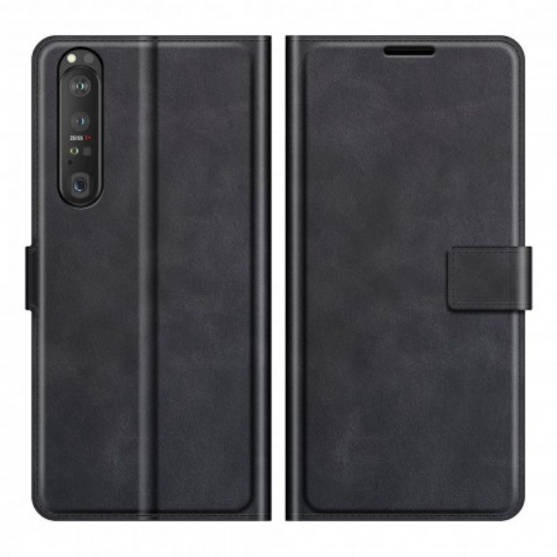 Flip Cover Sony Xperia 1 III Ekstrem Slank Lædereffekt