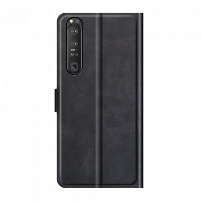 Flip Cover Sony Xperia 1 III Ekstrem Slank Lædereffekt