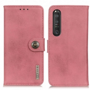 Flip Cover Sony Xperia 1 III Imiteret Læder Khazneh