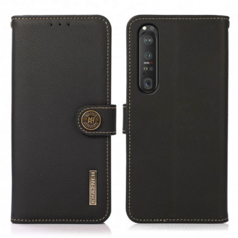 Flip Cover Sony Xperia 1 III Imiteret Læder Khazneh Rfid