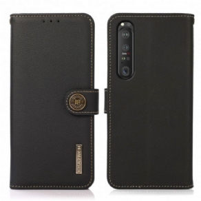 Flip Cover Sony Xperia 1 III Imiteret Læder Khazneh Rfid