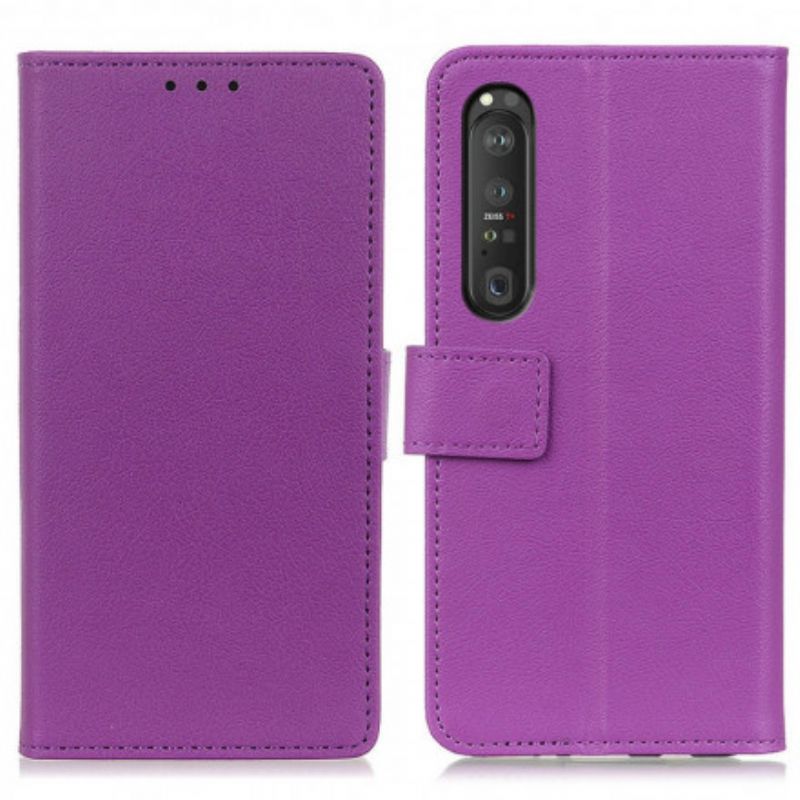 Flip Cover Sony Xperia 1 III Klassisk Kunstlæder