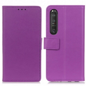 Flip Cover Sony Xperia 1 III Klassisk Kunstlæder